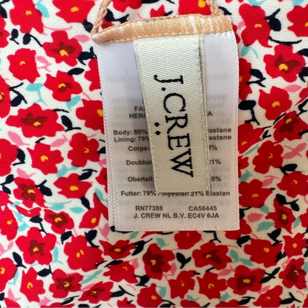 J. Crew Floral Print Bikini High Waist‎ Bottoms & Ruffle on Top Bottom-XS Top-M